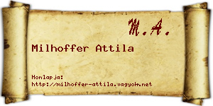 Milhoffer Attila névjegykártya